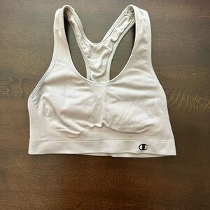 Champion Women's Light Taupe Seamless Racerback Sports Bra